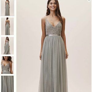 Anthropologie BHLDN Avery Morning Mist Bridesmaid dress size 4 NWOT